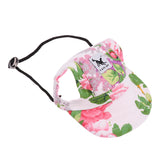 Maxbell Maxbell Small Pet Dog Cat Kitten Flower Foral Baseball Hat Strap Cap Sunbonnet M