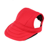 Maxbell Maxbell Small Pet Dog Cat Kitten Baseball Hat Neck Strap Cap Sunbonnet M Red