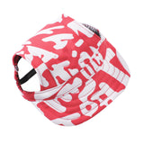 Maxbell Maxbell Small Pet Dog Cat Kitten Letter Baseball Hat Neck Strap Cap Sunbonnet M Red