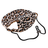 Maxbell Maxbell Small Pet Dog Cat Kitten Leopard Baseball Hat Neck Strap Cap Sunbonnet M