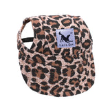 Maxbell Maxbell Small Pet Dog Cat Kitten Leopard Baseball Hat Neck Strap Cap Sunbonnet S