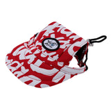 Maxbell Maxbell Small Pet Dog Cat Kitten Letters Baseball Hat Strap Cap Sunbonnet S Red