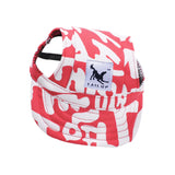 Maxbell Maxbell Small Pet Dog Cat Kitten Letters Baseball Hat Strap Cap Sunbonnet S Red