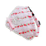 Maxbell Maxbell Pink Floral Pattern Dog Collar Lace Bowtie Stretchable Puppy Saliva Towel-M