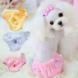 Maxbell Maxbell Yellow Butterfly Female Pet Dog Physiological Pant Diaper Underwear Size S