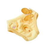 Maxbell Maxbell Yellow Butterfly Female Pet Dog Physiological Pant Diaper Underwear Size S