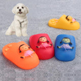 Maxbell Maxbell 1pc Pet Dog Shoes Shape Chew Fetch Play Sound Toy Squeaker Random Color