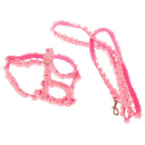 Maxbell Maxbell Adjustable Pet Dog Belt Nylon Lead Leash Collar Harness Safety Strap Pink