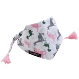 Maxbell Maxbell Dinosaur Pattern Pet Dog Puppy Collar Tassel Stretchable Saliva Towel S Pink