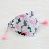 Maxbell Maxbell Dinosaur Pattern Pet Dog Puppy Collar Tassel Stretchable Saliva Towel M Pink