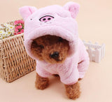 Maxbell Maxbell Pet Dog Sweater Puppy Velvet Hoodie Winter Jumpsuit Outwear Pink Pig S