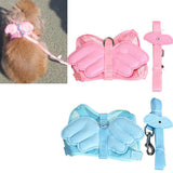 Maxbell Maxbell Adjustable Angle Wing Shape Nylon Harness Pet Leash Lead Strap Pink - S