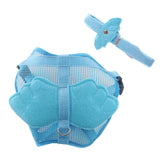 Maxbell Maxbell Adjustable Angle Wing Shape Nylon Harness Pet Leash Lead Strap Blue - S