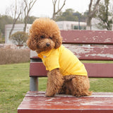 Maxbell Maxbell Pet Dog Polo T-shirt Apparel Doggy Clothes Solid-colored Outfit Yellow-XL