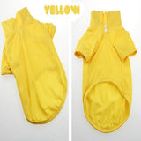 Maxbell Maxbell Pet Dog Polo T-shirt Apparel Doggy Clothes Solid-colored Outfit Yellow-XL