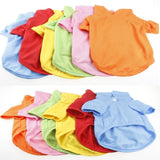 Maxbell Maxbell Pet Dog Polo T-shirt Puppy Apparel Doggy Clothes Solid-colored Outfit Red-L