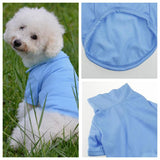 Maxbell Maxbell Pet Dog Polo T-shirt Puppy Apparel Doggy Clothes Solid-colored Outfit Blue-M