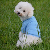 Maxbell Maxbell Pet Dog Polo T-shirt Puppy Apparel Doggy Clothes Solid-colored Outfit Blue-M