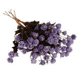 Maxbell Maxbell Pack of 6PCS Artificial Flower Foam Rose Bouquet Home Wedding Party Floral Decor Supplies Craft Projects DIY Light Purple