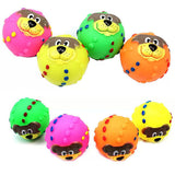 Maxbell Maxbell Cartoon Dog Vinyl Giggle Ball Tough Treat Training Chewing Toy Squeaky Ball