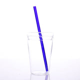 4x Straight Straw Milk Tea Drinking Juice Cold Drink Pipe Party Table Blue