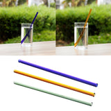 4x Straight Straw Milk Tea Drinking Juice Cold Drink Pipe Party Table Blue