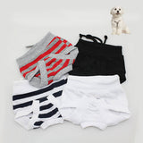 Maxbell Maxbell Female Pet Dog Diaper Sanitary Pant Panty Underwear Black White Stripe XL