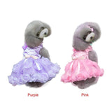 Maxbell Maxbell Dog Pet Puppy Princess Dress Tutu Skirt Layered Roses Decor Clothes Pink L