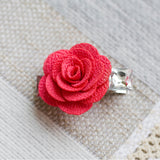 Maxbell Maxbell Dog Cat Puppy Rose Flower Lace Bell Hair Pin Bows Neck Tie Collar Set Rosy