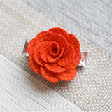 Maxbell Maxbell Dog Cat Puppy Rose Flower Lace Bell Hair Pin Bows Neck Tie Collar Set Red