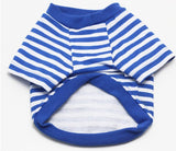 Maxbell Maxbell Pet Puppy Small Striped Dog Cat Vest T-Shirt Summer Apparel Clothes Blue XS
