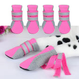 Maxbell Maxbell Pet Dog Boots Water Repellent Anti-Slip Protective Boots Shoes Pink L