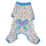 Maxbell Maxbell Pet Dog Puppy Cotton Clothes Soft Pajamas Cartoon Jumpsuit Apparel Blue M