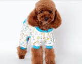 Maxbell Maxbell Pet Dog Puppy Cotton Clothes Soft Pajamas Cartoon Jumpsuit Apparel Blue XL