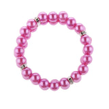 Maxbell Maxbell Faux Pearl Pet Necklace 2 Rows Collar Puppy Collar Grooming Jewelry M Purple