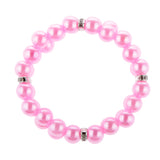 Maxbell Maxbell Faux Pearl Pet Necklace 2 Rows Collar Collar Grooming Jewelry M Dark Pink