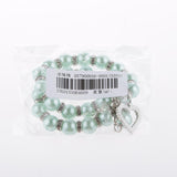 Maxbell Maxbell Pet Dog Cat Pearl Rhinestone Heart Pendant Necklace Collar Necktie Blue M