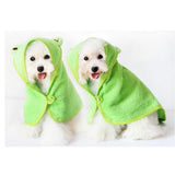 Maxbell Maxbell Pet Dog Cat Frog Design Puppy Bath Towel Bathrobes Pajamas Blanket Green S