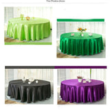 Maxbell 57'' Tablecloth Table Cover Square Satin Banquet Wedding Party Decor-Green - Aladdin Shoppers