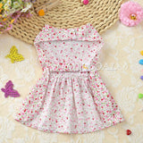 Maxbell Maxbell Pet Dog Dress Skirt Cat Bow Princess Clothes Apparel Female Costume Blue XL
