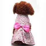 Maxbell Maxbell Pet Dog Dress Skirt Cat Bow Princess Clothes Apparel Female Costume Pink XS