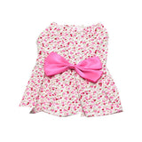 Maxbell Maxbell Pet Dog Dress Skirt Cat Bow Princess Clothes Apparel Female Costume Pink XS