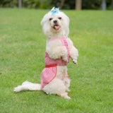 Maxbell Maxbell Puppy Dress Pet Dog Vest T Shirt Plaid Summer Apparel Bowtie Costume Red-XL