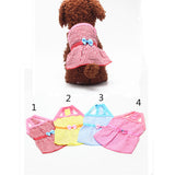 Maxbell Maxbell Puppy Dress Dog Vest T Shirt Plaid Summer Apparel Bowtie Costume Yellow-M