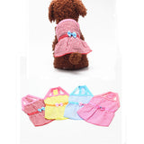 Maxbell Maxbell Puppy Dress Dog Vest T Shirt Plaid Summer Apparel Bowtie Costume Yellow-M