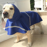 Maxbell Maxbell Reflective Dog Rain Coat Jacket Hooded Rainwear Poncho Slicker Blue-XS