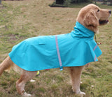 Maxbell Maxbell Reflective Dog Rain Coat Jacket Hooded Rainwear Poncho Slicker Sky Blue-S