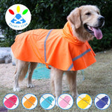 Maxbell Maxbell Reflective Dog Rain Coat Jacket Hooded Rainwear Poncho Slicker  XL Orange