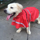 Maxbell Maxbell Reflective Dog Rain Coat Jacket Hooded Rainwear Poncho Slicker L Red