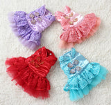 Maxbell Maxbell Pet Puppy Dog Clothes Costume Cheongsam Dress Lace Tulle Tutu Skirt Pink L